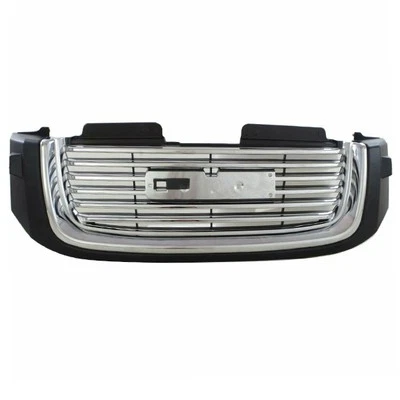 For 02-09 Envoy Front Grille Assembly Black & Chrome with Headlamp Washer Hole Foto 1 de 4