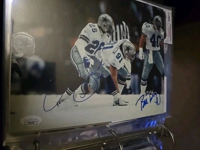 比尔·贝茨和凯文·史密斯达拉斯牛仔 DB 亲笔签名 8 x 10 照片 Jsa 认证 — 第 1/4 张图片