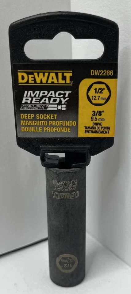 DEWALT Impact Ready Deep Well Socket 1/2 in 12.7mm 3/8 in Drive DW2286 New - Image 1 of 4
