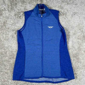 Peter Millar Vest Mens Size M Blue Full Zip Sleeveless Golf Performance - Picture 1 of 11