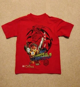 Lego Legends of Chima Lavertus Red Short Sleeve T-Shirt Top Small S 4 NWT NEW - Picture 1 of 2