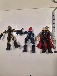 Iron Man Marvel Bend and Flex Red Skull Thor Action Figure Toy lot - Picture 1 of 8