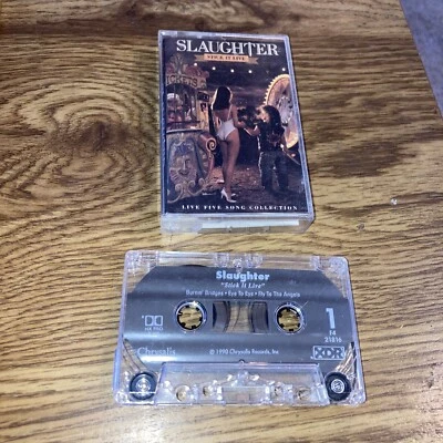 Slaughter Stick it Live Cassette 1990 Chrysalis Records F4 21816 - Image 1 of 3