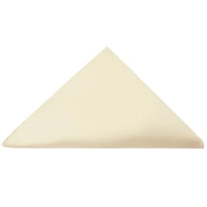 Plain Ivory Pocket Square Wedding Christening Formal Prom Hanky Handkerchief - Picture 1 of 1