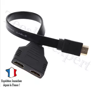 Distributore Multipresa HDMI Splitter 1 Ingresso Maschio/2 uscite Femminile - Foto 1 di 1