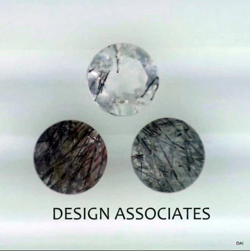 TOURMALINATED QUARTZ 6 MM ROUND CUT ALL NATURAL SOLD AS A SINGLE STONE - Image 1 of 1