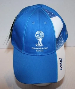 NWT Blue/White 2014 FIFA World Cup Brazil Baseball Hat OSFA FREE Shipping - Picture 1 of 7