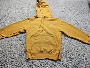 CHAMPION REVERSE WEAVE gelber Hoodie SWEATSHIRT Herren Small - Bild 1 von 7