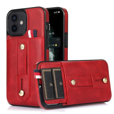 For iPhone 15 14 13 12 11 Pro Max PU Leather Hidden Wallet Card Slot Stand Case - Image 1 of 4