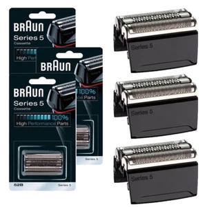 52B Serie 5 Lame di Ricambio per Rasoio Elettrico Adatto per Braun Confezione da 3 - Foto 1 di 13