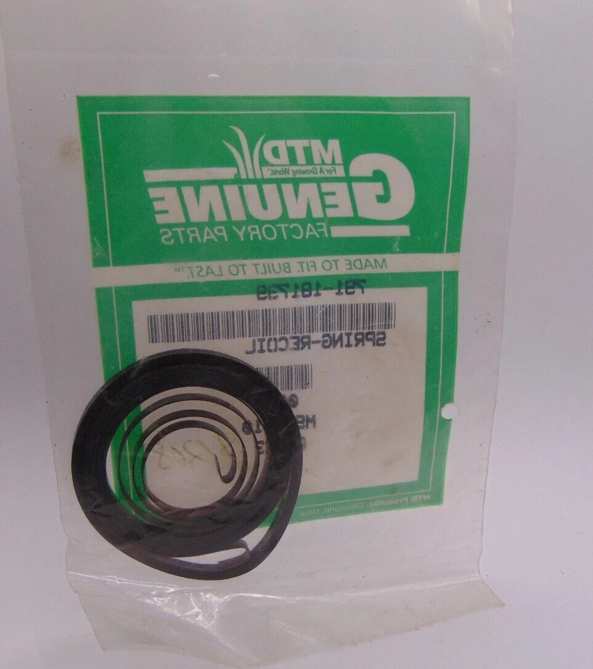 MTD 791-181739 Spring Recoil CC3075 CC3000 CC2025 CC2000 - Image 1 of 1