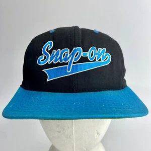 DE COLECCIÓN Gorra Snap On Snapback Negro Azul Ajustable Snap Back STARTER 90s EE. UU. - Imagen 1 de 12