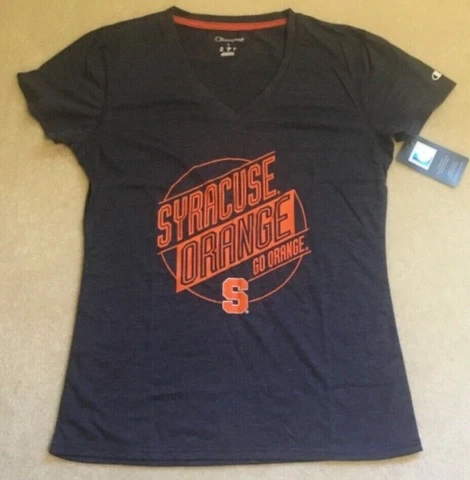 NEW NCAA Syracuse Orange T Shirt Women Ladies L Large 11 13 - V Front -NEW NWT Cover