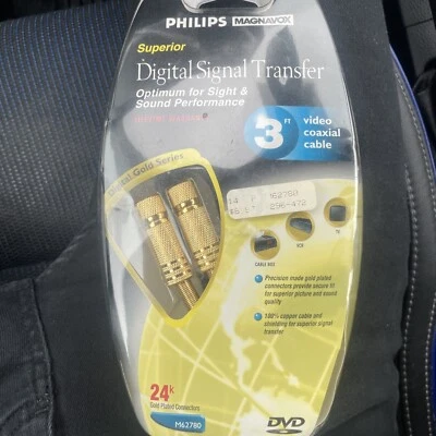 Cable de video S Philips Magnavox transferencia de señal digital cable de 3 pies conectores dorados Foto 1 de 4