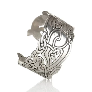 Keltischer Armreif aus Irland – Handgefertigter Celtic Cuff aus Zinn - Bild 1 von 3