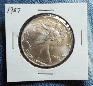 American Eagle 1987 1 Feinunze .999 Feinsilber Stempelglanz 2. Jahr schöne Münze kaufen - Bild 1 von 7