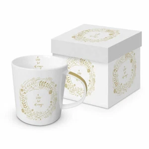 PPD Magic White Real Gold Trend Mug in Geschenkbox Tee Tasse Kaffee Becher 350ml - Bild 1 von 1