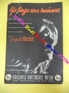 RARO SPARTITO SINGOLO BRIGITTE BARDOT Yo tengo una muneca 1960 SOUTHERN no cd lp - Picture 1 of 1