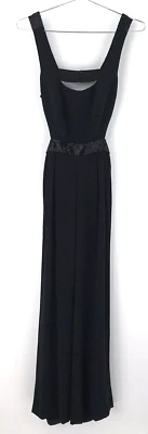 Macacão cache vintage macacão preto halter frisado preto elástico feminino tamanho 2 - Imagem 1 de 4