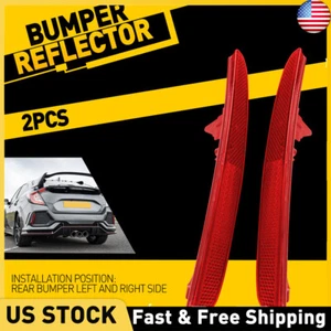 Reflector de parachoques trasero lente roja para Honda Civic Hatchback 2017-2021 33555-TDJ-J01 - Imagen 1 de 16