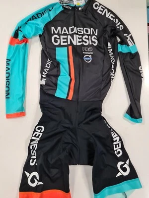 Madison Genesis Pro Long Sleeve One Piece Cycling Padded Skin Suit. Youth XS. - Image 1 of 4