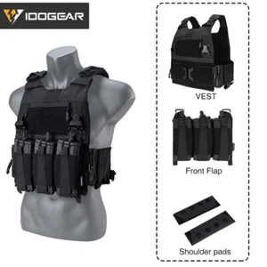 IDOGEAR Tactical Vest FCSK 3.0 FERRO Fast Release Plate Carrier with Front Flap  - Picture 1 of 26