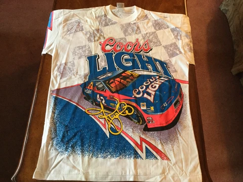 1995 Vintage Rare NASCAR Kyle Petty Coors All Over Total Print  Shirt NWT XL Cover