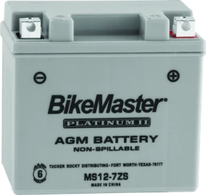 BikeMaster AGM Powersports Battery - MS12-7ZS - Picture 1 of 1