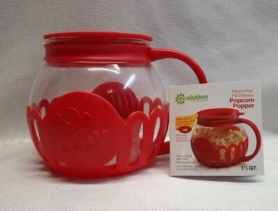 Micro-Pop patentado Ecoolution microondas palomitas popper con temperatura segura... Foto 1 de 4