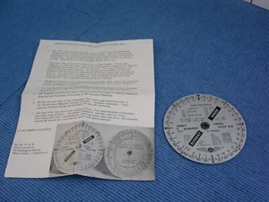 Rechenscheibe PERRY AVIATION von 1958, mit engl. Anleitung (Flugnavigator) - Photo 1/3