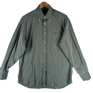 IKE Behar Dyed Ink Cotton Men's Size M Solid Green Long Sleeve Casual Shirt - Picture 1 of 13