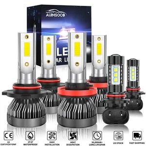 For Ford Escape 2013-2015 - Xenon White LED Headlights High/Low +Fog Light Bulbs - Picture 1 of 12