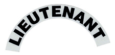 LIEUTENANT Fire Department -  REFLECTIVE Fire Helmet Crescent DECALS - A PAIR