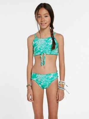 Volcom L92756 Big Girls Turquoise Island Hop Two-Piece Swim Set US Size 16 - Image 1 of 2