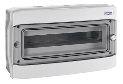 SCHRACK AP FR Verteiler 1-reihig 18TE IP65 Auputz Sicherungskasten Kleinverteiler