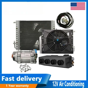 12V Underdash Electric Air Conditioning Compressor A/C KITS 404-000 Cool-Only - Picture 1 of 17