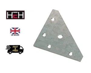 Eckstrebe flach Metall Befestigungswinkel Eckreparatur Bewehrungsplatten 82 mm - Bild 1 von 2
