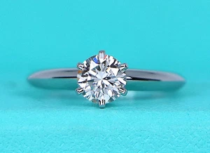 $10,250 Tiffany & Co Platinum 0.72ct G VVS1 Diamond Solitaire Engagement Ring 5 - Picture 1 of 10