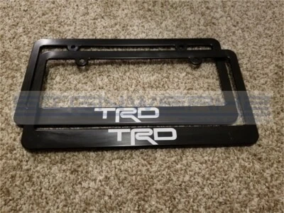 TRD License Plate Frames Toyota Racing FRS A90 RCF RC ISF Corolla Prius - Pair Foto 1 de 2