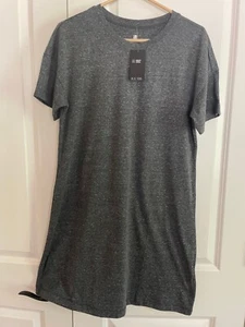Ideology Short Sleeve T-Shirt Dress, NWT, Grey, Pullover, Sz L - Picture 1 of 8