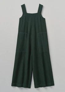 Toast  100% Linen Jumpsuit- Bottle Green (Puck) - S- Beautiful - Picture 1 of 17