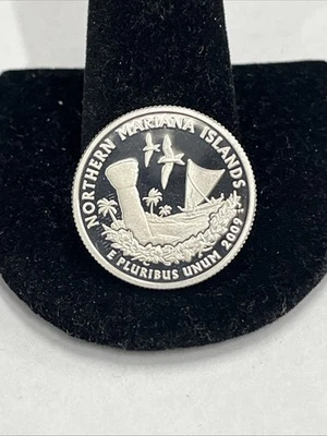 2009 S Northern Mariana Islands 90% SILVER "PROOF" Territory Quarter - Image 1 of 2