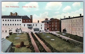 Postal antigua de la cárcel de la prisión de Missouri de la ciudad de Jefferson de 1910 - Imagen 1 de 2