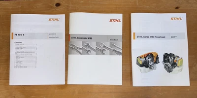 FS130 R FS 130R STIHL Workshop Service Manual & Powerhead & Part Manual Lot of 3 - Image 1 of 4