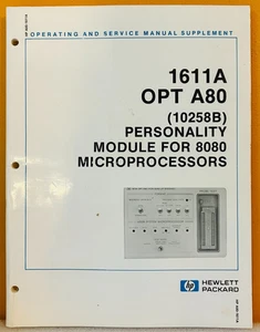 HP 10258-90905 1980 Model 1611A Opt A80 (10258B) 8080 Microprocessors Manual. - Picture 1 of 2