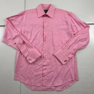 C. Allen Shirt Mens 15.5 Pink Button Up French Cuff New York - Изображение 1 из 4
