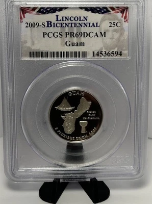 2009-S  Guam State Proof Quarter *PCGS PR69DCAM*from Lincoln Bicentennial Set - Image 1 of 3