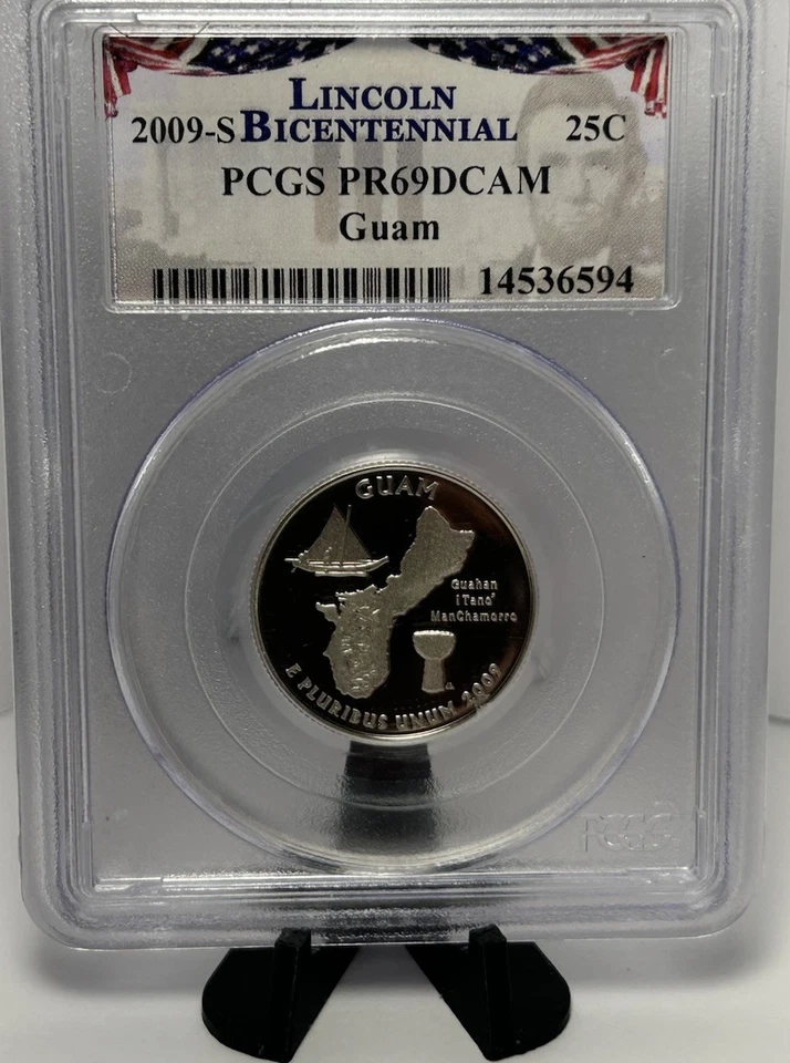 2009-S  Guam State Proof Quarter *PCGS PR69DCAM*from Lincoln Bicentennial Set - Image 1 of 3