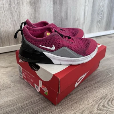 Nike Air Max Motion 2 TDE Toddler Girls Size 8C Pink Black White (2) - Image 1 of 4