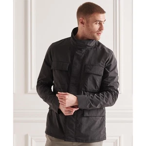 Superdry Ripstop Utility Jacket Black Large Cargo Fall Streetwear Minimal NWOT - Picture 1 of 16